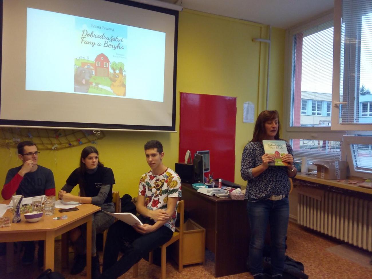 Setkání paní spisovatelky Ivany Fexové s dětmi ze školní družiny