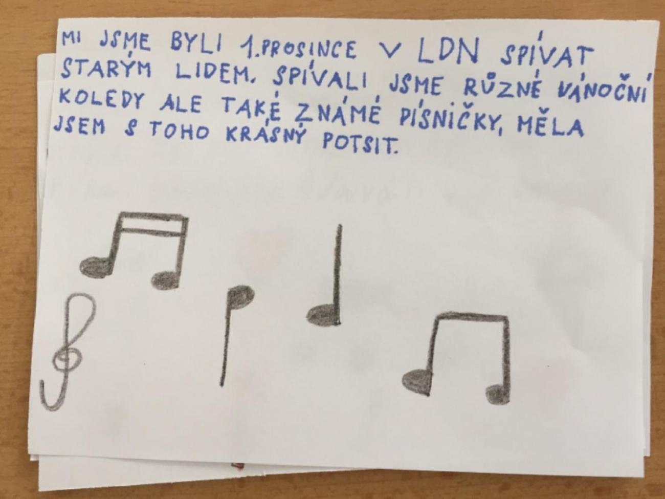 Předmikulášské vystoupení pro klienty LDN (3.A)