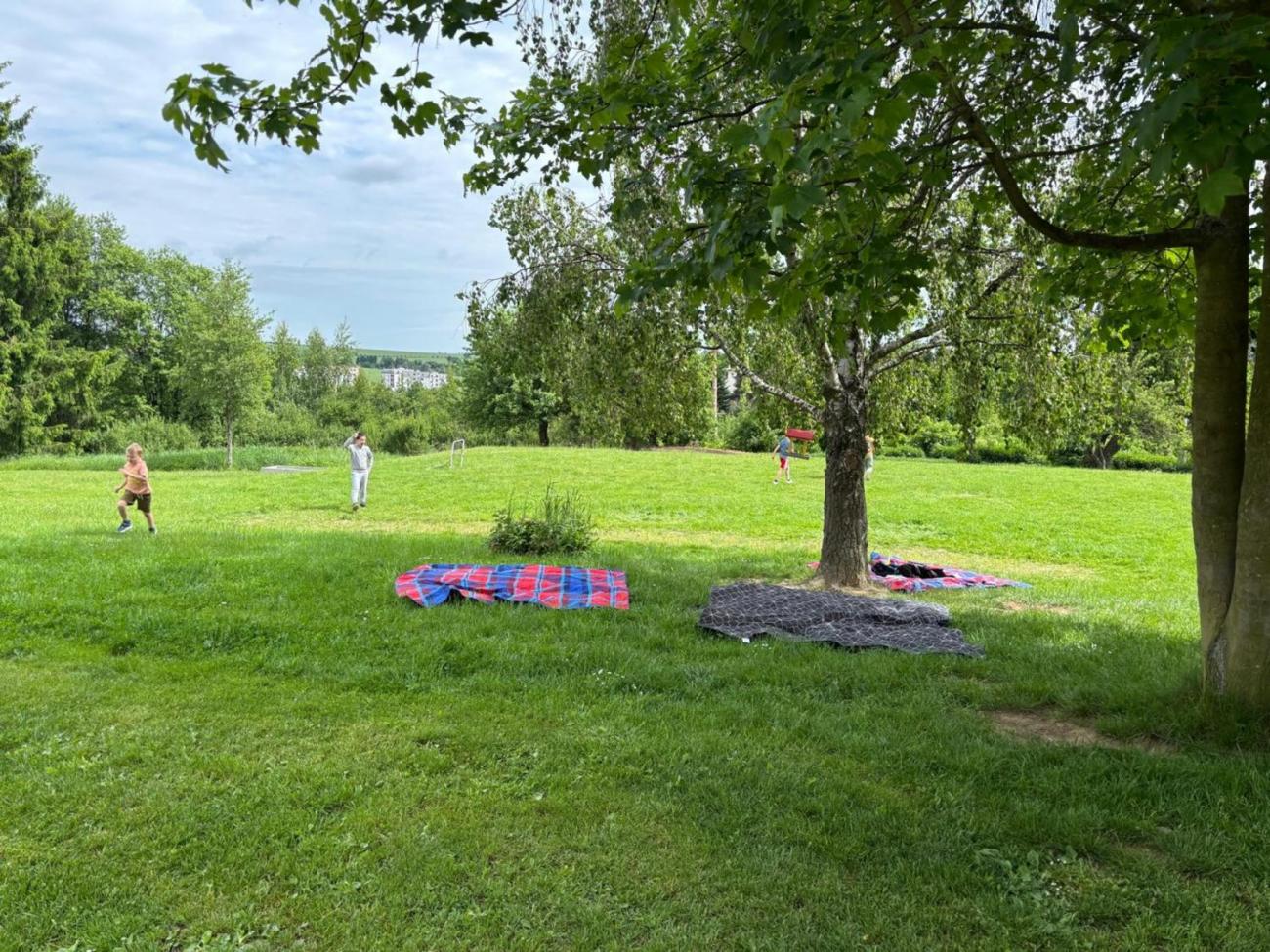 Třídní piknik na školní zahradě 1.B