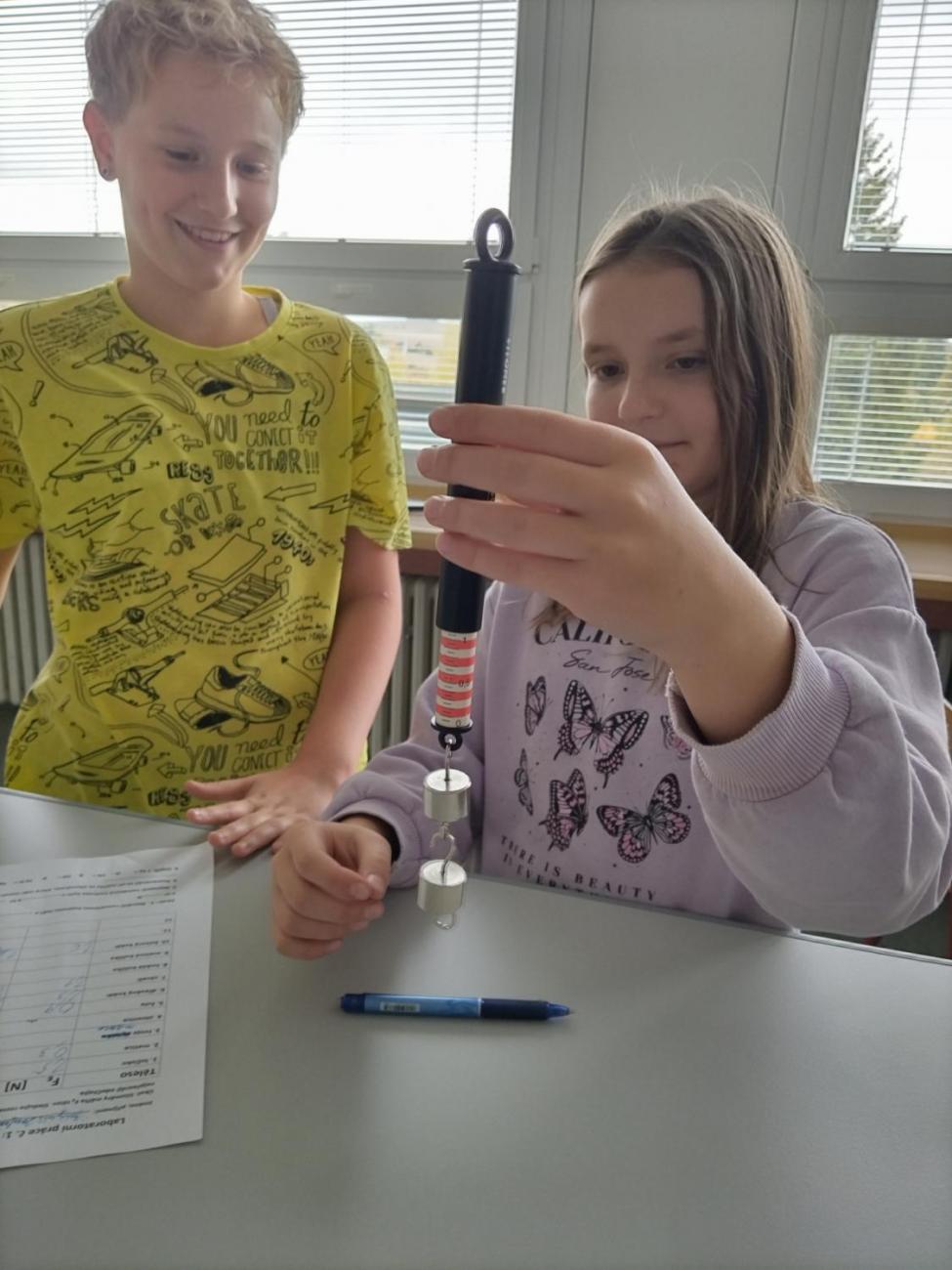 Praktická měření gravitační síly 6. ročník