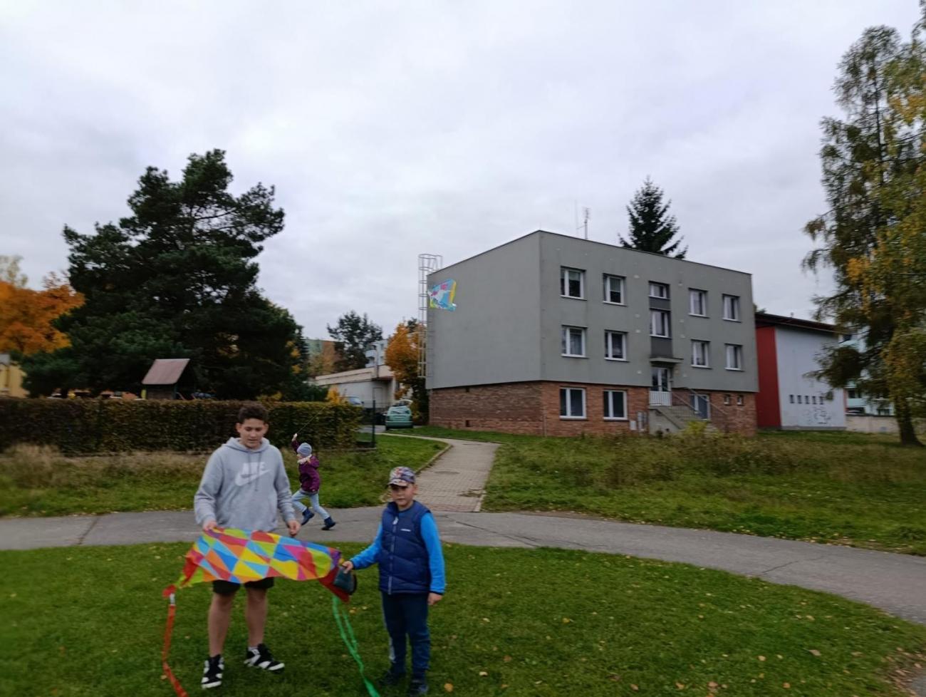 Pouštění draků s deváťáky 1.C