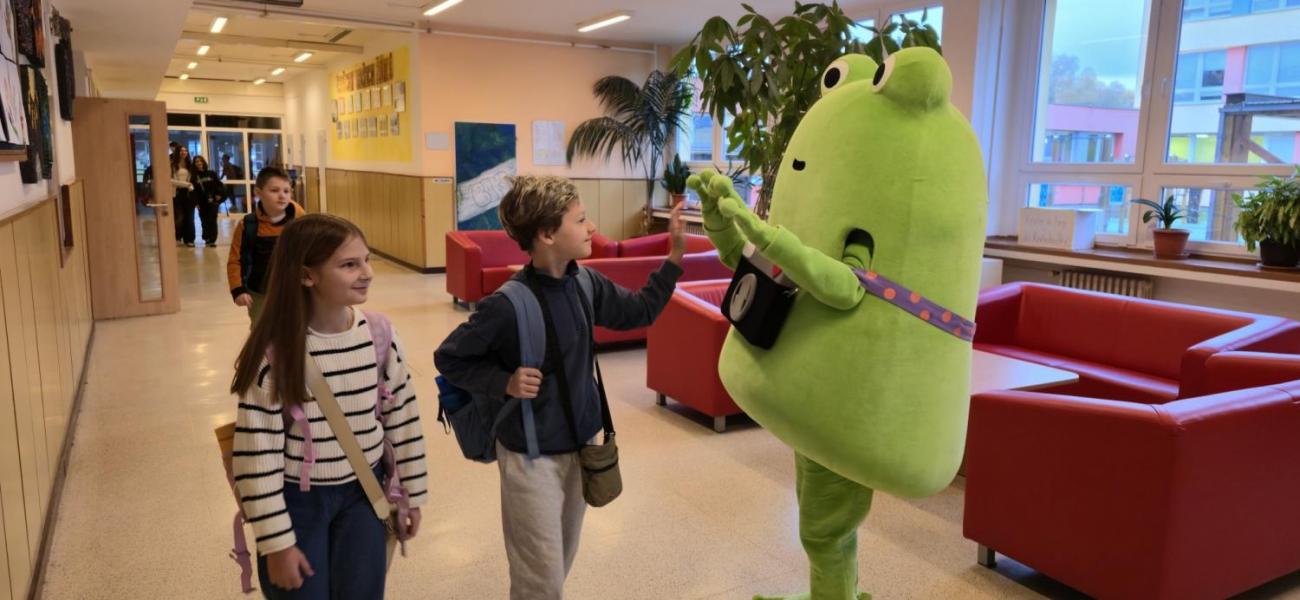 Žabák Cvaky Cvak navštívil naši školu