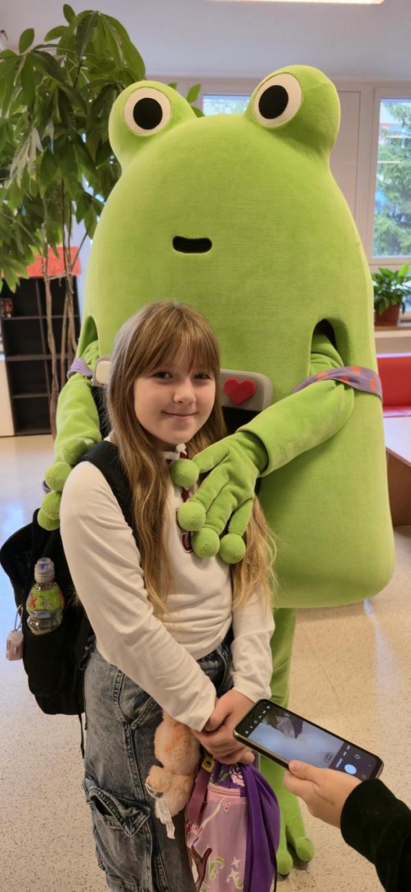 Žabák Cvaky Cvak navštívil naši školu