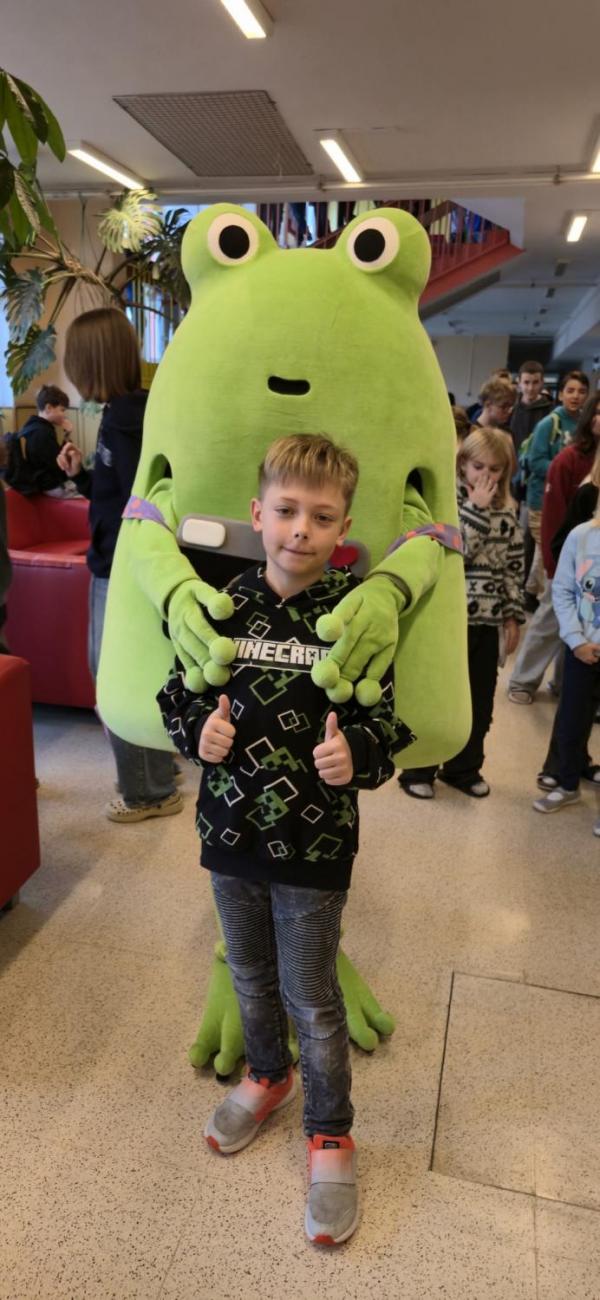 Žabák Cvaky Cvak navštívil naši školu