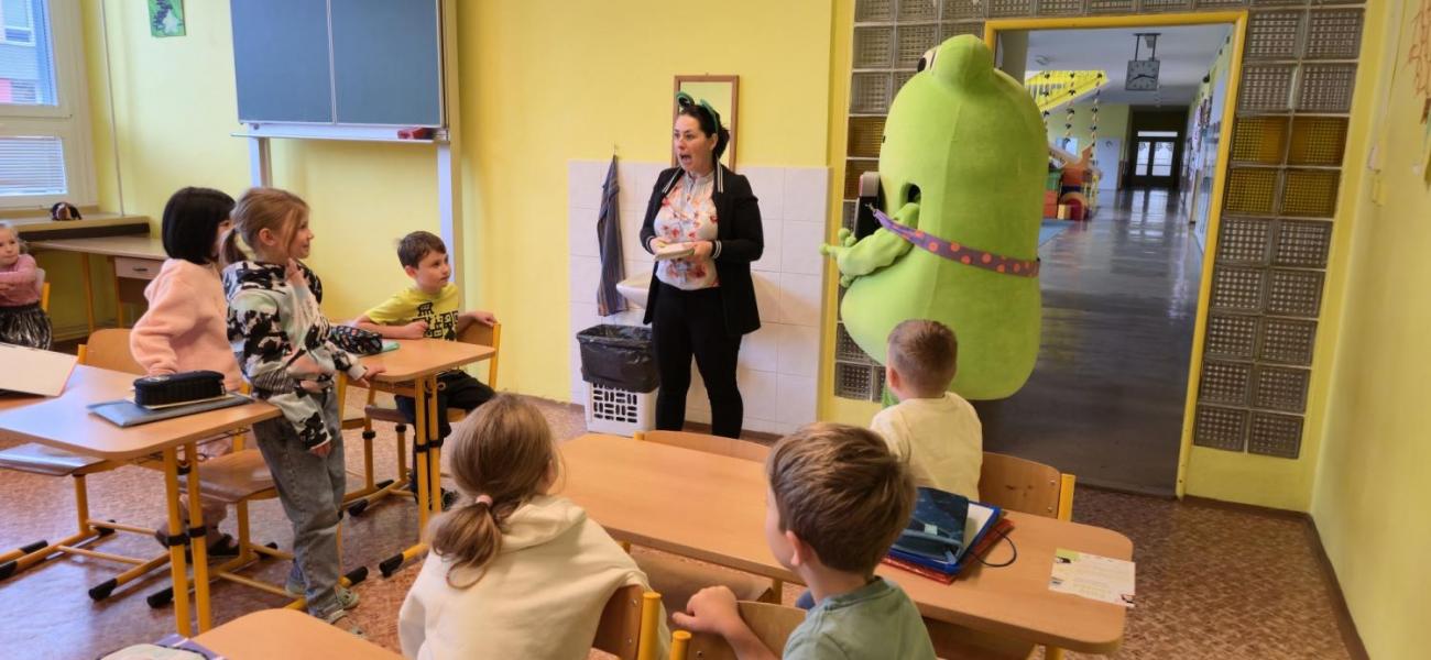Žabák Cvaky Cvak navštívil naši školu