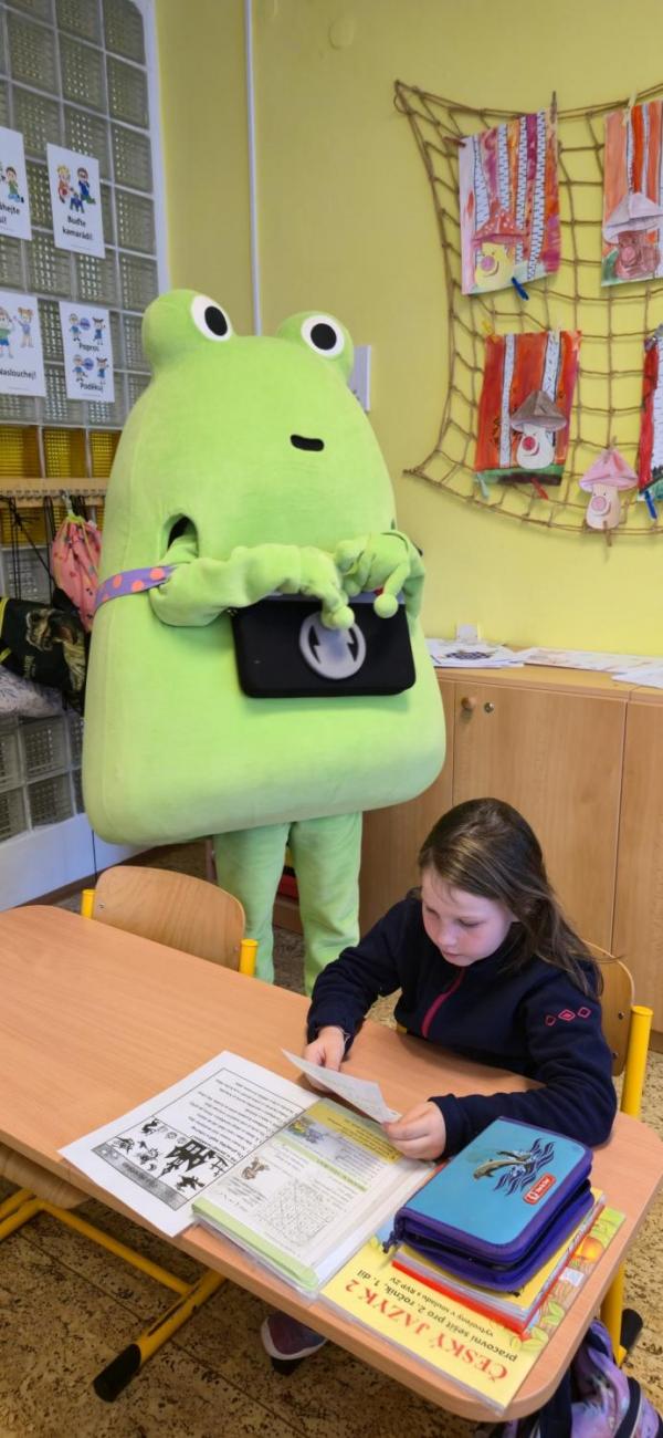 Žabák Cvaky Cvak navštívil naši školu