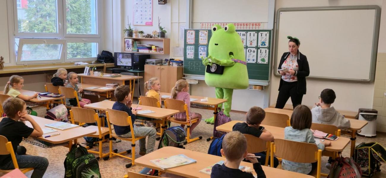Žabák Cvaky Cvak navštívil naši školu
