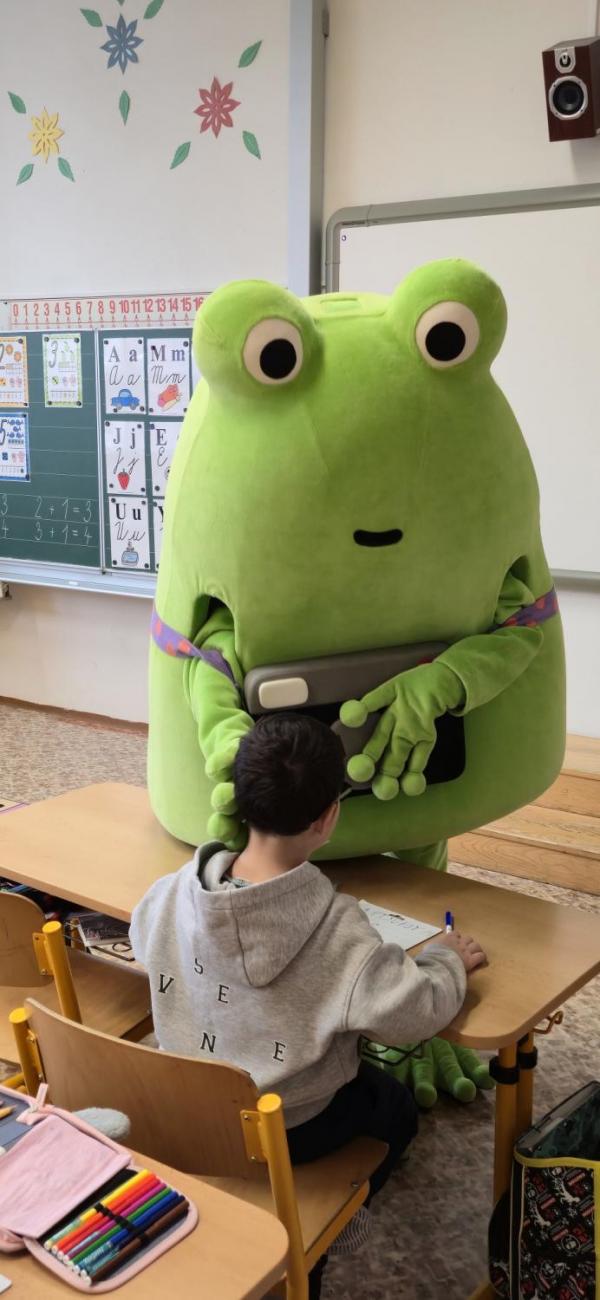 Žabák Cvaky Cvak navštívil naši školu