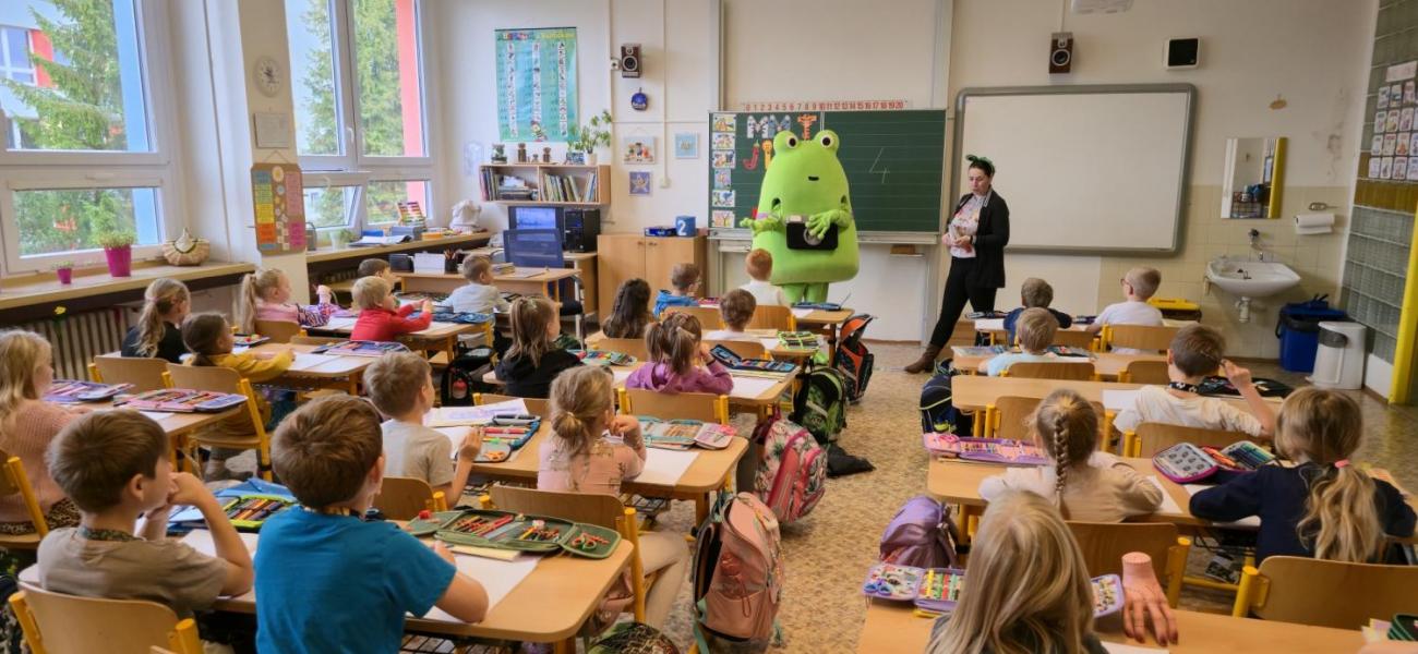 Žabák Cvaky Cvak navštívil naši školu