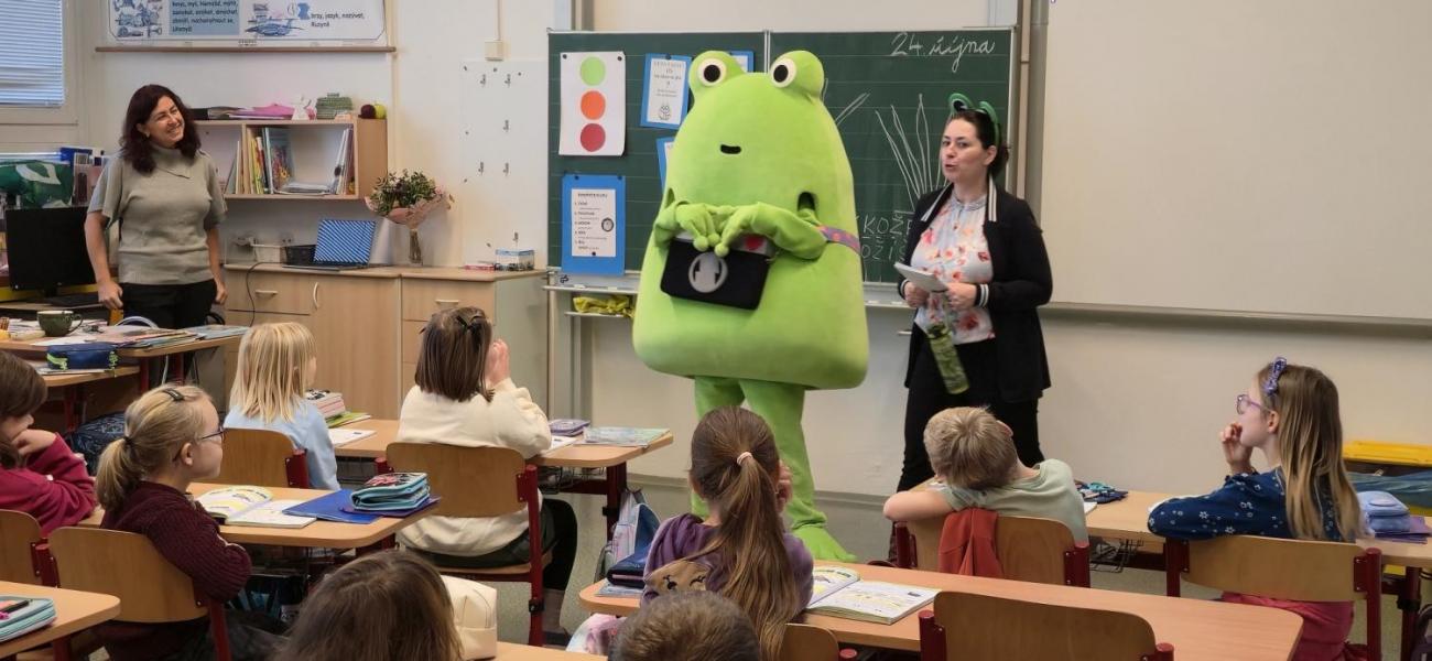 Žabák Cvaky Cvak navštívil naši školu