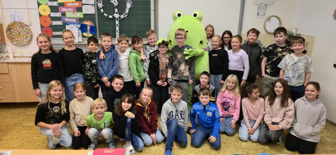 Žabák Cvaky Cvak navštívil naši školu