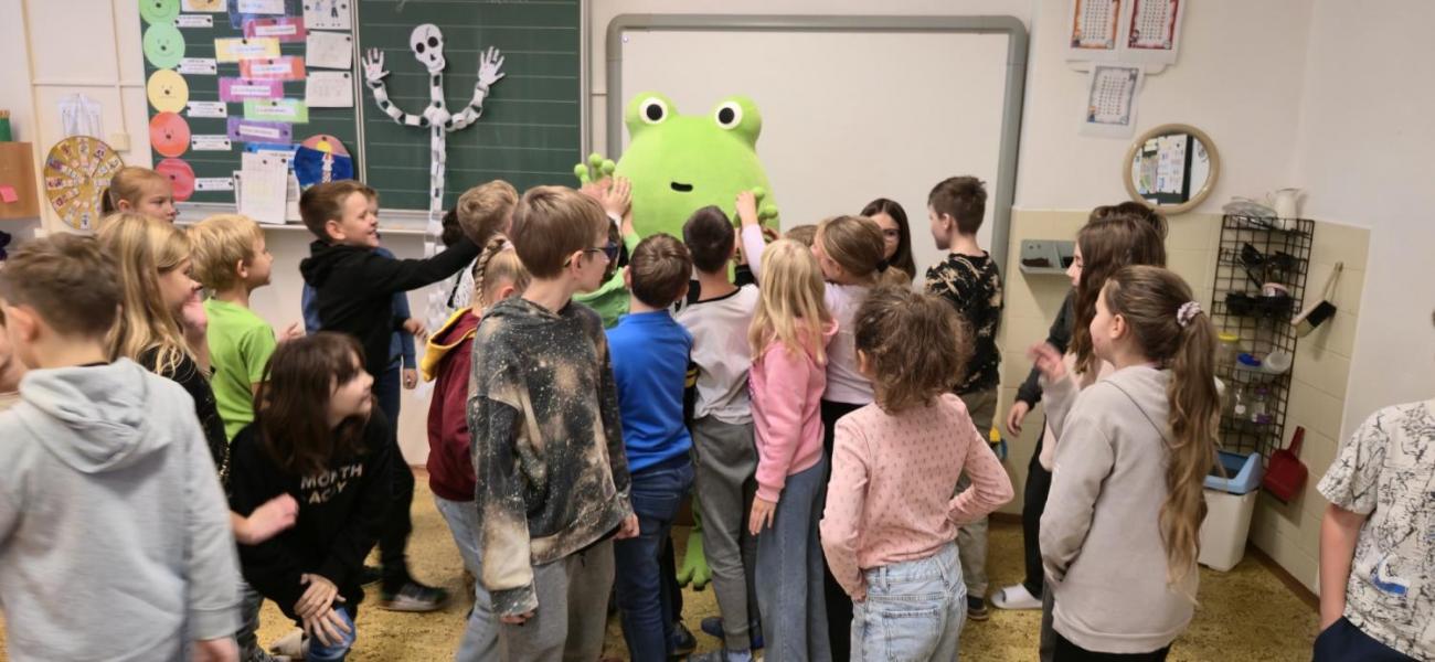 Žabák Cvaky Cvak navštívil naši školu