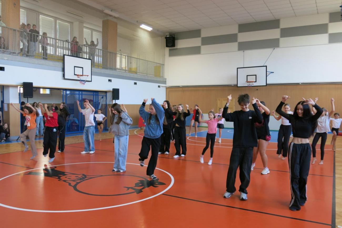 Vystoupení v tělocvičně v rámci 32. Veletrhu zdraví