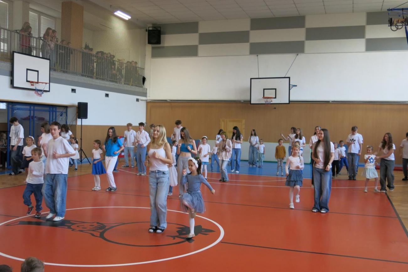 Vystoupení v tělocvičně v rámci 32. Veletrhu zdraví