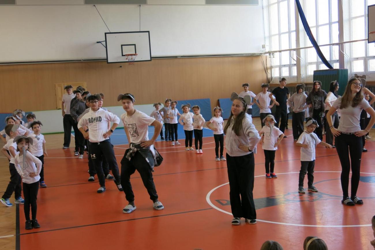 Vystoupení v tělocvičně v rámci 32. Veletrhu zdraví