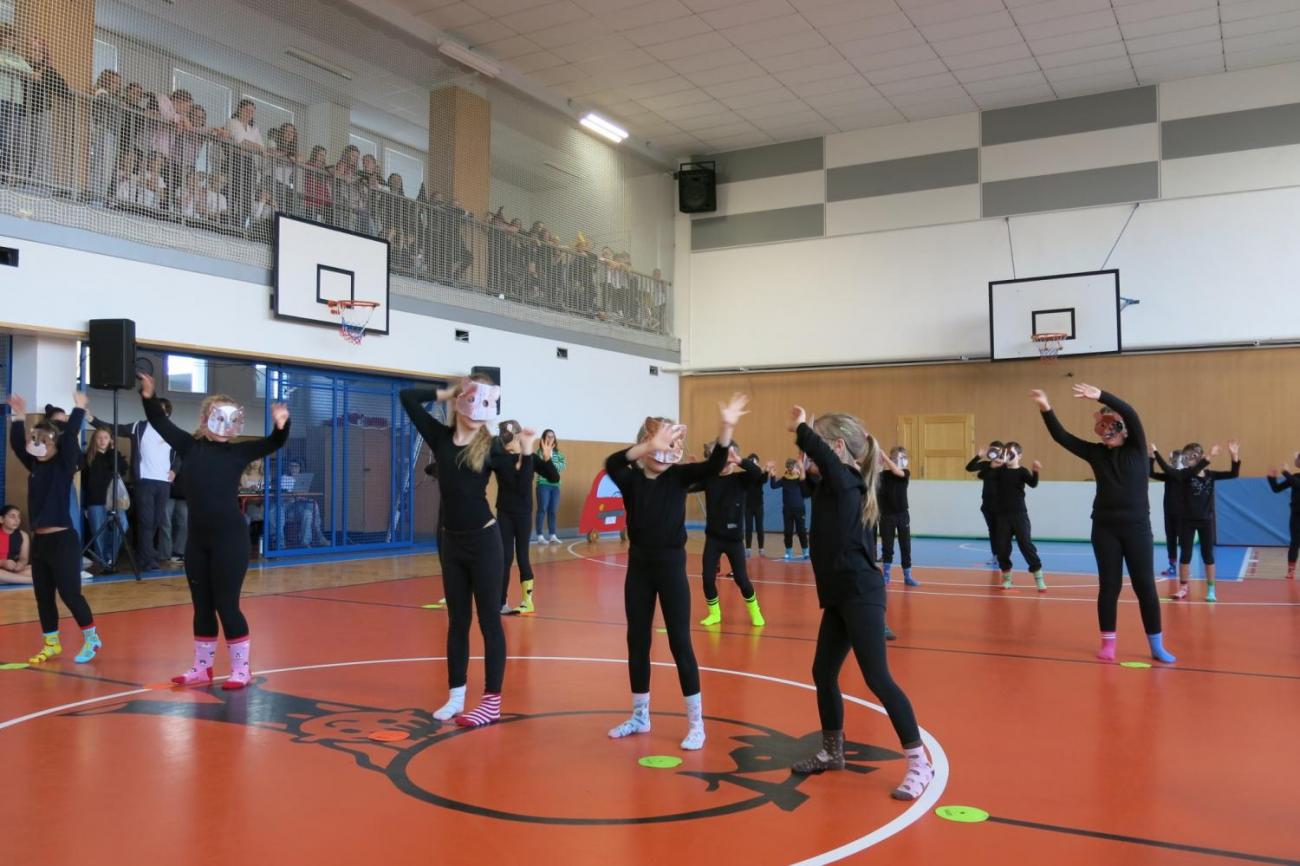 Vystoupení v tělocvičně v rámci 32. Veletrhu zdraví