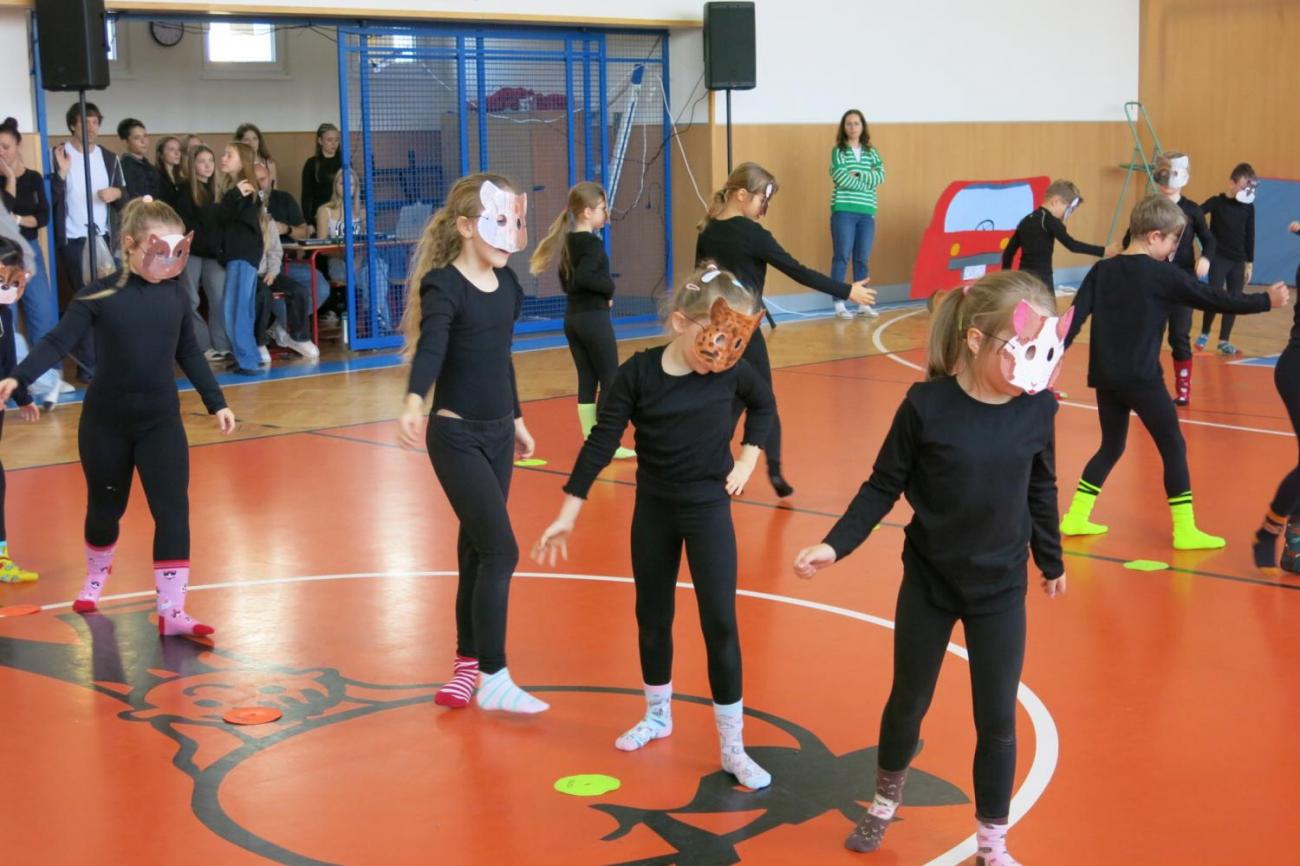 Vystoupení v tělocvičně v rámci 32. Veletrhu zdraví