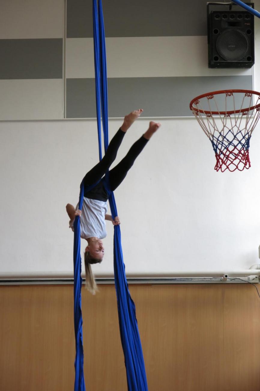 Vystoupení v tělocvičně v rámci 32. Veletrhu zdraví