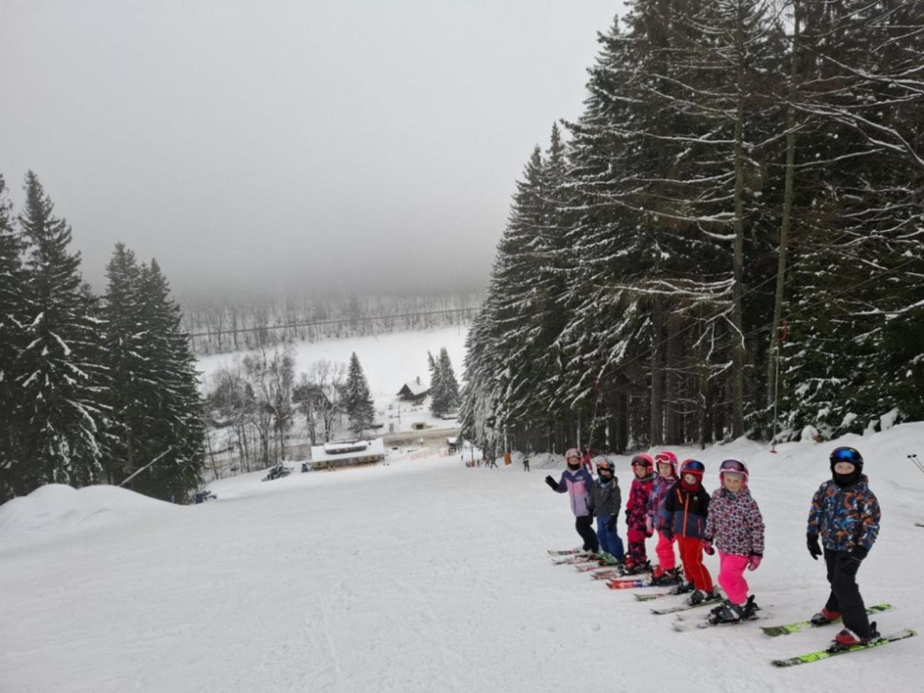 Den plný lyžování