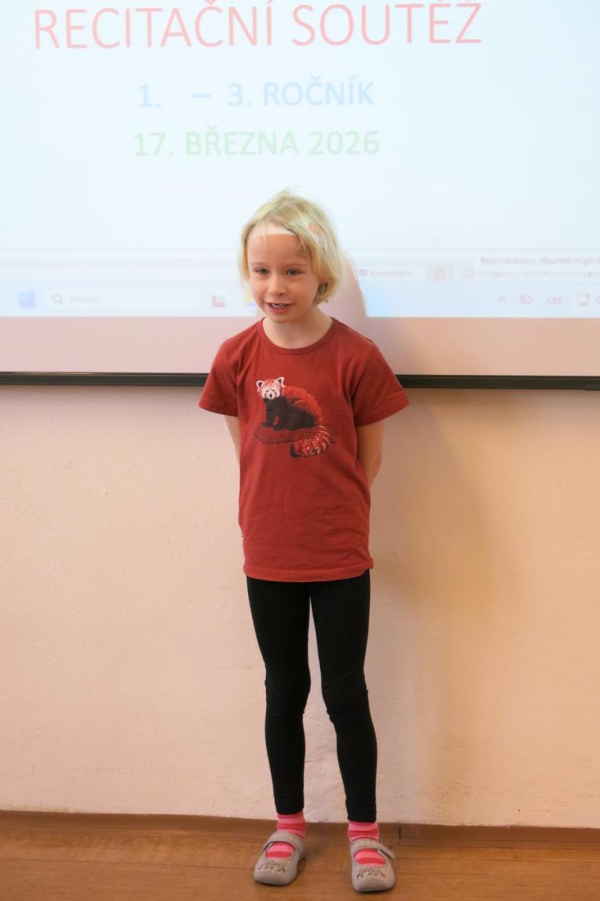 Recitační soutěž 1., 2. a 3. ročníku