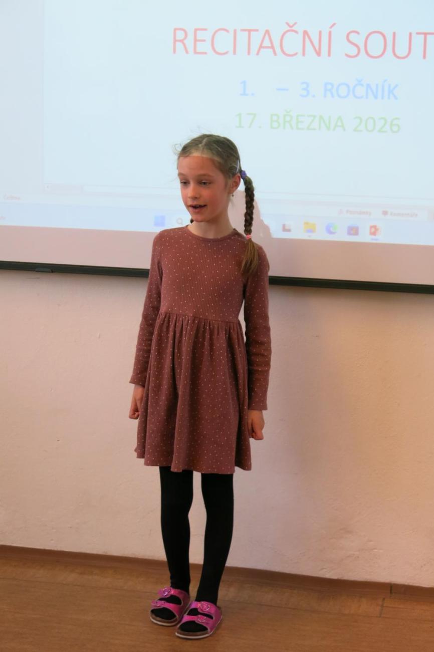 Recitační soutěž 1., 2. a 3. ročníku