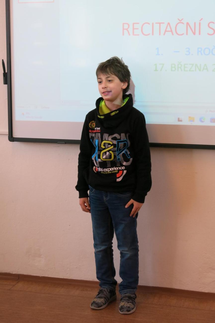 Recitační soutěž 1., 2. a 3. ročníku