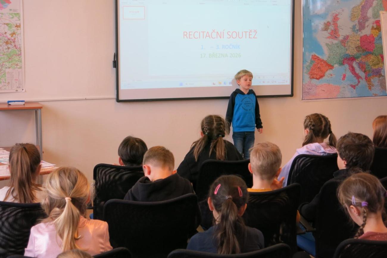 Recitační soutěž 1., 2. a 3. ročníku