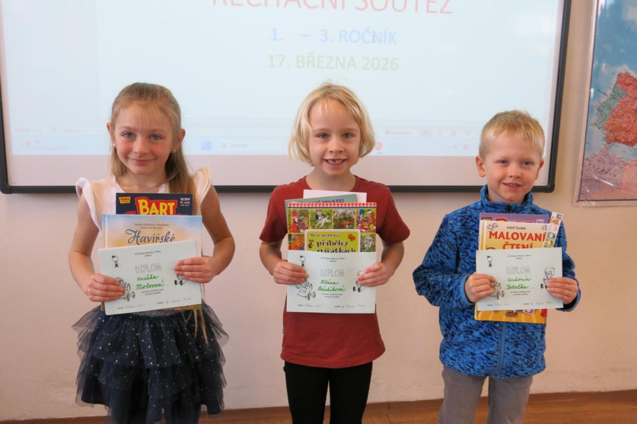 Recitační soutěž 1., 2. a 3. ročníku