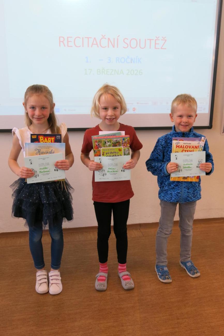Recitační soutěž 1., 2. a 3. ročníku