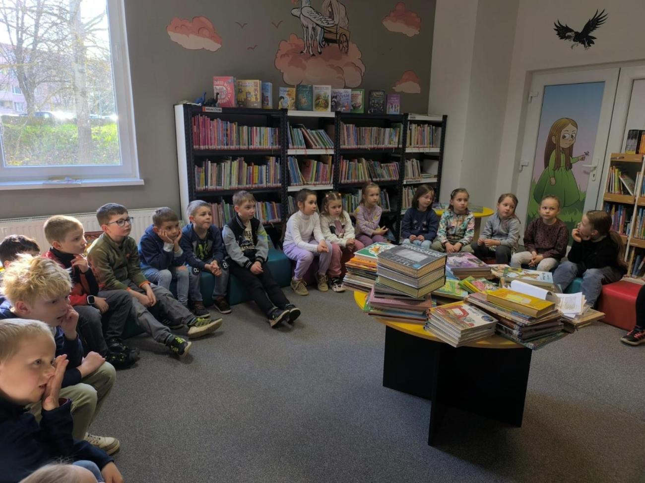 První návštěva knihovny  1.A