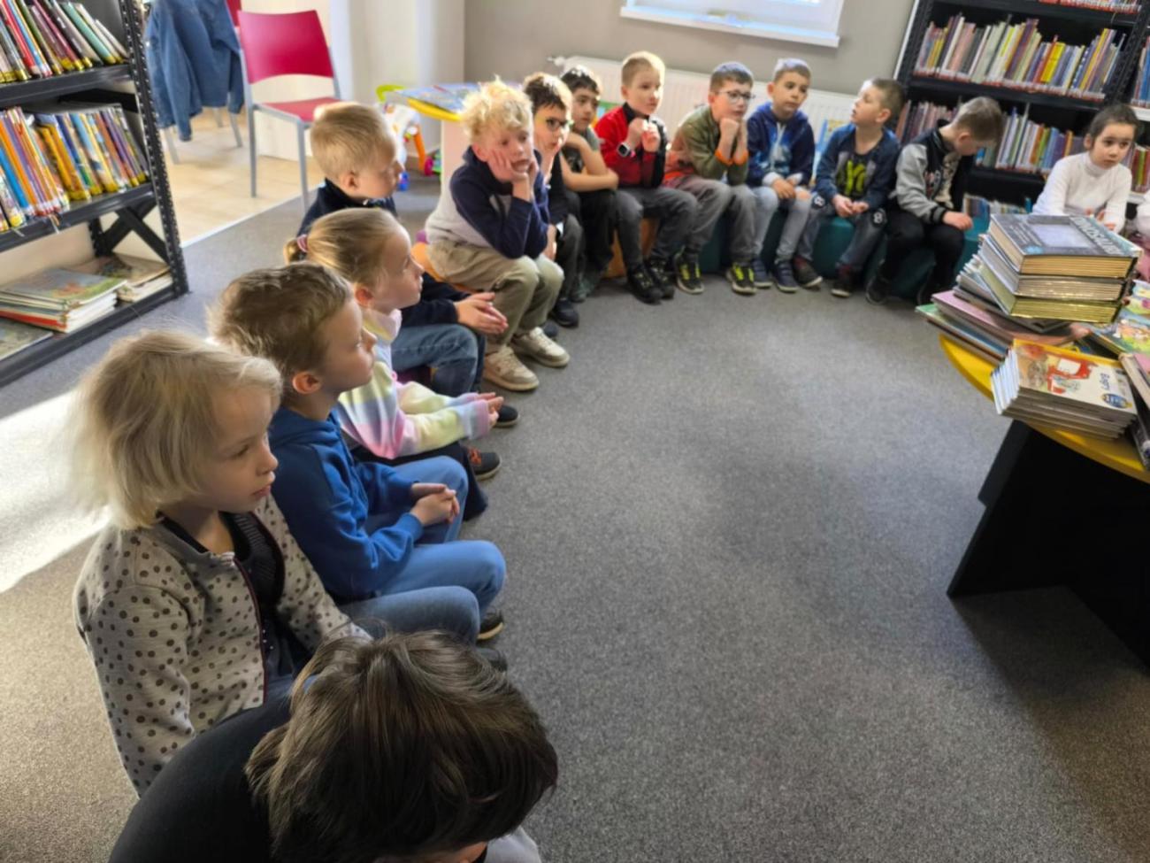 První návštěva knihovny  1.A