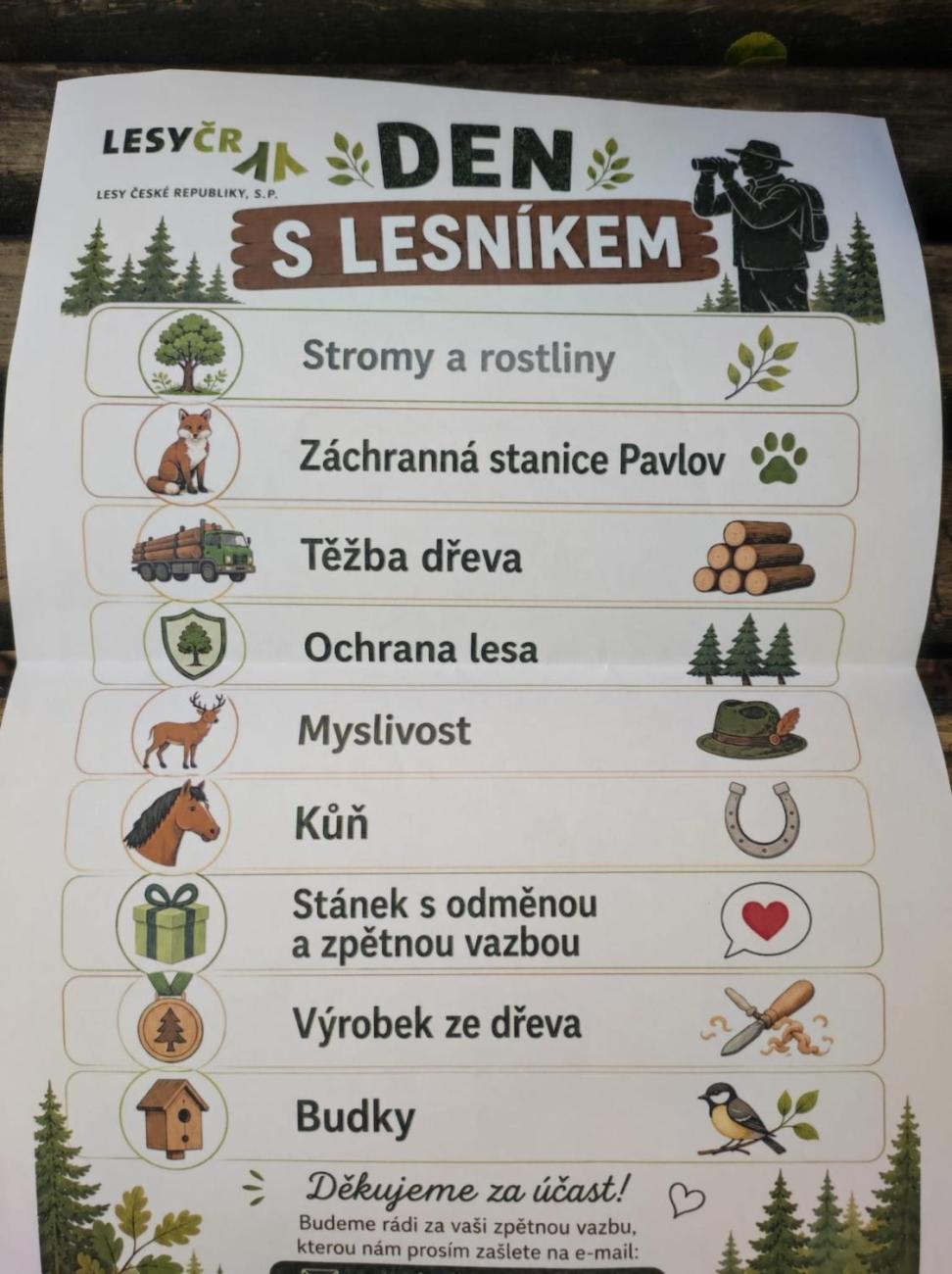 Třeťáci prožili naučný Den s lesníkem