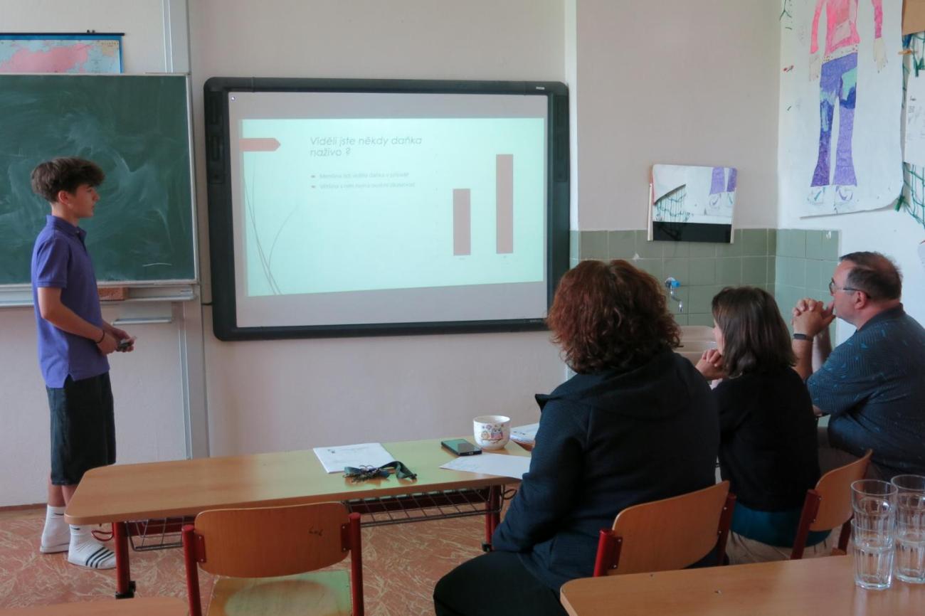Deváťáci představili své seminární práce
